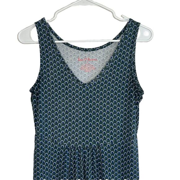 Hanna Andersson Love Hanna Women's XS Sleeveless Maxi Dress Blue Floral Y21 - Picture 2 of 4